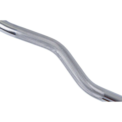 Shtangë e harkuar EB Fit, 120cm, diametër 28mm, ngjyrë argjendi