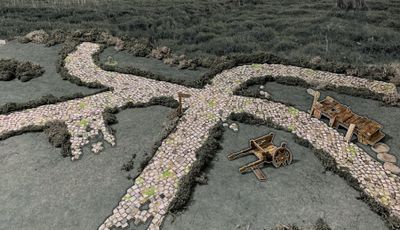 Set terreni për tavolinë Battle Systems Modular Fantasy Scenery Roads and Rivers, për miniatura 28mm, shumëngjyrësh