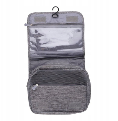 Çantë tualeti Dunlop Travel, 25x20x10 cm, me grep për me e var, gri