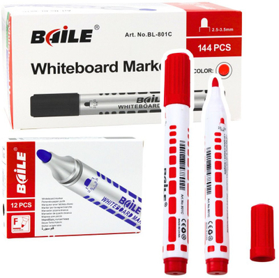 Set markerash për tabelë Dry Erase, 12 copë, të kuqe