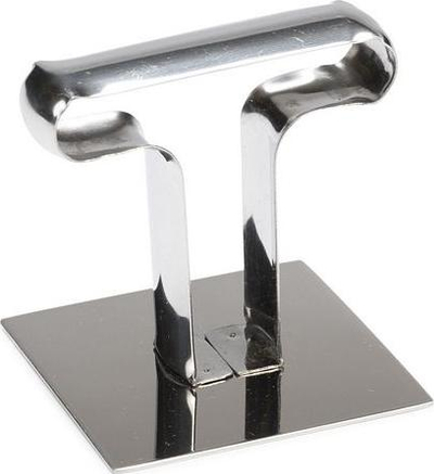 Embosser Patisse për unaza prerëse, 6 x 6 cm, çelik inox, argjendtë
