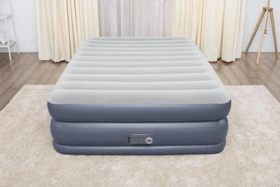 Dyshek ajri Bestway Tritech QuadComfort, dopio 203x152x51cm, me pompë elektrike, gri
