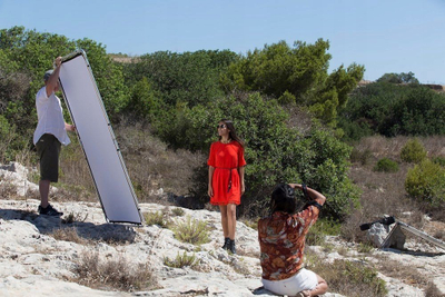Pëlhurë reflektuese Manfrotto Skylite Rapid LL LR81206R, 1.1 x 2 m, Sunfire dhe e bardhë