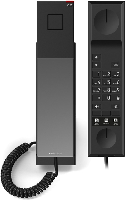 Фиксен телефон Snom HD300A, IP, антибактериски, црн
