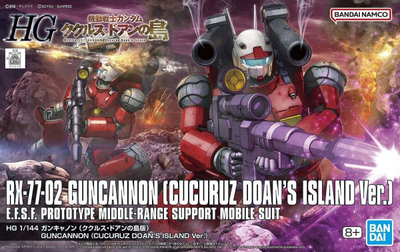 Model kit Bandai HG Guncannon Cucuruz Doan's Island, RX-77-02, shkalla 1:144, i kuq