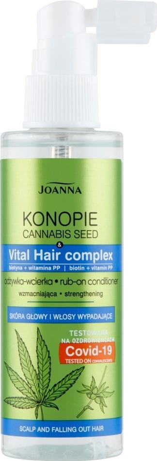 Bалсам за коса Joanna Cannabis Hemp Seed, против опаѓање на косата, без плакнење, 100ml