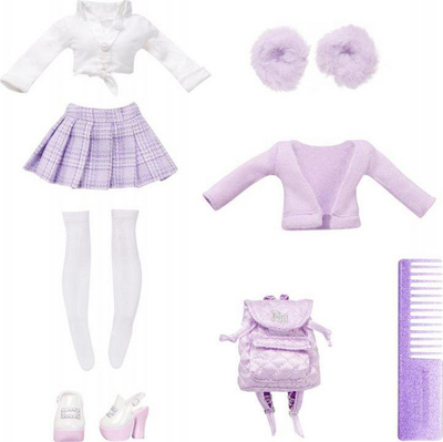 Kukull MGA Rainbow High Junior Fashion - Violet Willow, 22 cm