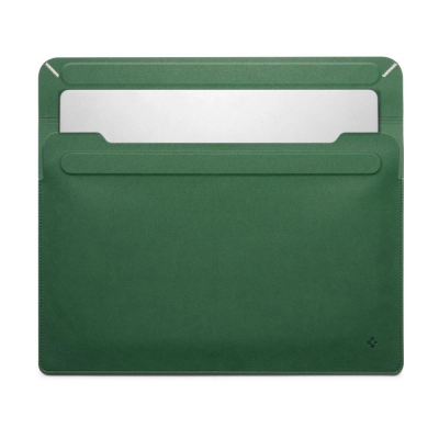 Këllëf laptopi Spigen Valentinus, 15-16", lëkurë eko, jeshile Jeju