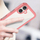 Kapak telefoni Outer Space Case për iPhone 16 Plus, kornizë e verdhë, i kuq