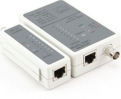 Tester i kabllove Gembird RJ45/RG58 (NCT-1), i bardhë