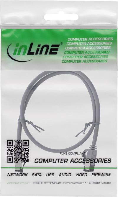 Kabllo rrjeti InLine Patch Cable Slim, Cat 8.1 UFTP, 1.5m, gri