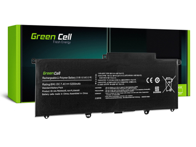 Bateri laptopi Green Cell për Samsung NP900X3B NP900X3C NP900X3D, 5200mAh, 7.4V, e zezë