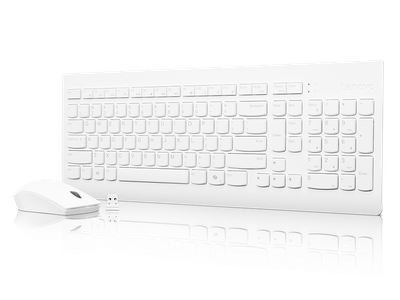 Set tastierë + maus Lenovo 510, wireless, 2.4Ghz, i bardhë