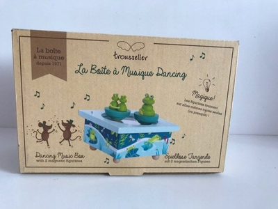 Kuti muzikore Trousselier Dancing Frogs, lodër dekorative, për fëmijë, shumëngjyrëshe