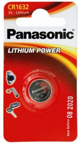 Bateri Panasonic Lithium Power CR1632, 140mAh