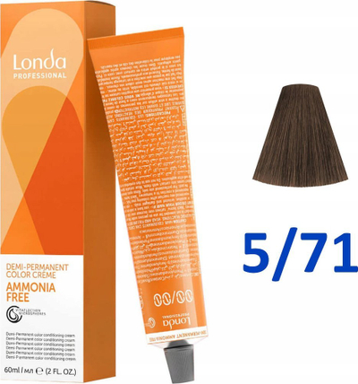 Bojë flokësh Londa Professional Londacolor, gjysmë-permanente pa amoniak, 5/71, 60 ml