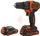 Trapano vidhosës Black&Decker BDCDD186KB, 18V, 2x bateri 1.5Ah, portokalli