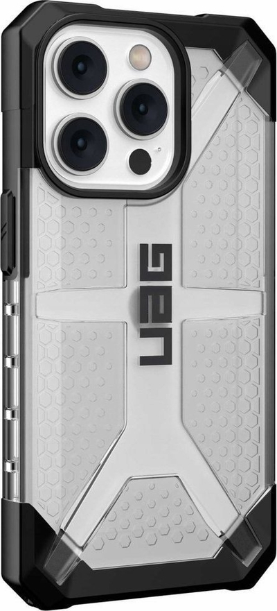 Mbulesë mbrojtëse UAG Plasma për iPhone 14 Pro, tri shtresa, kompatibile me karikim wireless, transparente ice
