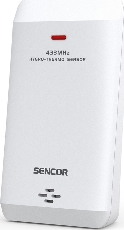 Senzor pa tela për stacion moti Sencor SWS TH8700-8800, për matje temperature dhe lagështie, rreze 30 m, i bardhë
