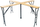 Маса за пикник Saska Garden Wooden Folding Cross Bar, склоплива, природно дрво, со конструкција од црн челик