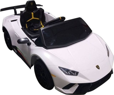 Makina elektrike për fëmijë Lean Sport Lamborghini Huracan, 12V, 4 motorë, e bardhë