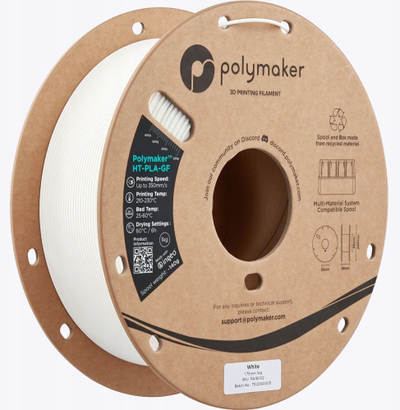 Filament 3D Polymaker HT-PLA-GF, 1.75mm, 1kg, i bardhë