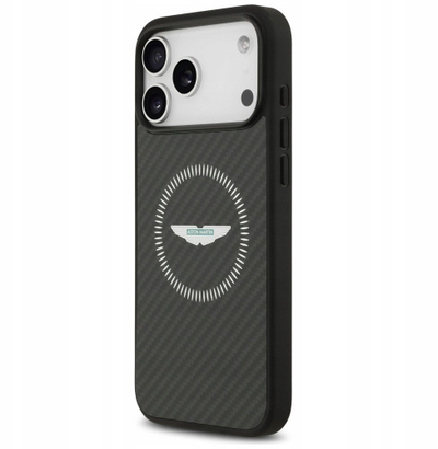 Mbulesë telefoni Aston Martin HC Kevlar Counter Design MagSafe, për iPhone 17 Pro Max, TPU PC, e zezë