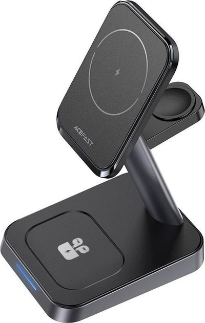 Karikues wireless tavoline Acefast E3, 3 në 1, karikim i shpejtë, ngjyrë e zezë