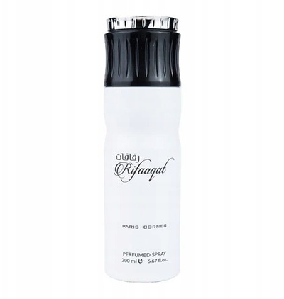 Deodorant Paris Corner Rifaaqat, spraj i parfumuar, 200ml, i bardhë