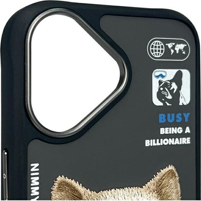 Mbulesë telefoni Nimmy Cool and Cute 2.0 Dog për iPhone 16 6.1", e zezë