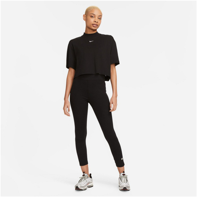 Leggins Nike Sportswear Classics për goca, bel i lartë, 7/8, të zeza