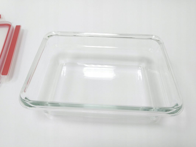 Enë ruajtëse Emsa Clip&amp;Close Glass, 1.3L, qelq, e kuqe