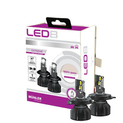 Lampa Led H4 12/24v +800% All Types Led8 Muhler