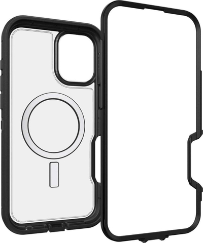 Këllëf telefoni OtterBox Defender Series XT për iPhone 16 Plus, MagSafe, transparent i zi