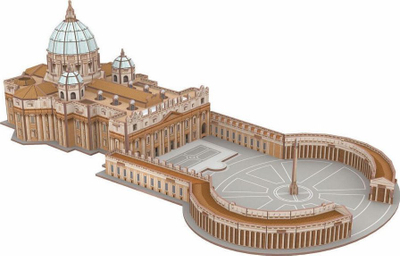 Puzzle 3D Bazilika e Shën Pjetrit, model për zbukurim, me shumë pjesë