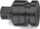 Adapter goditës BETA 720/15, 1/2" femër në 3/8" mashkull, i zi