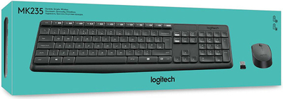 Set tastiere dhe mi Logitech MK235, pa tela, gri