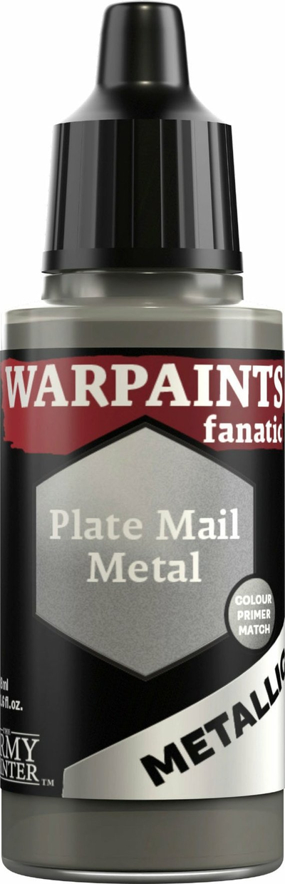 Ngjyrë akrilike The Army Painter Warpaints Fanatic Metallic Plate Mail Metal, 18ml, metalike, argjendi