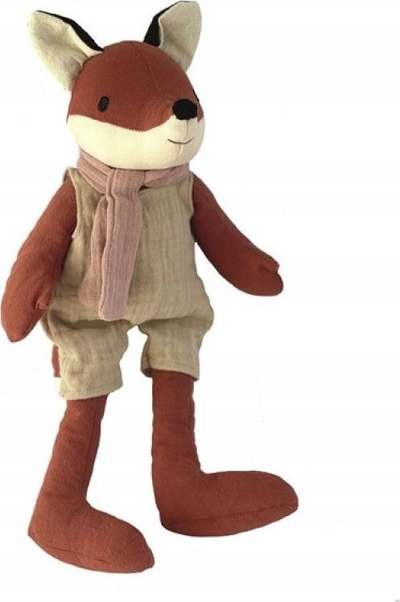 Lodër pelushi dhelpër Egmont Toys Sidonie, e vogël, me shall, portokalli e bezhë