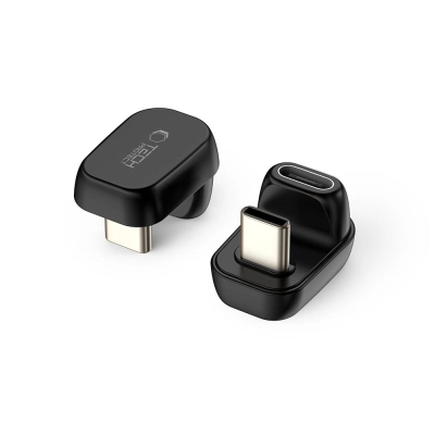 Adapter këndor USB C Tech-Protect Ultraboost AA04, USB4, 100W, i zi