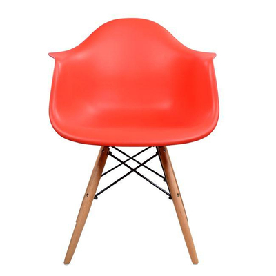 Kolltuk Mirto, këmbë druri, ulëse polipropileni, 64×60×81 cm (HM005.04), kuqe