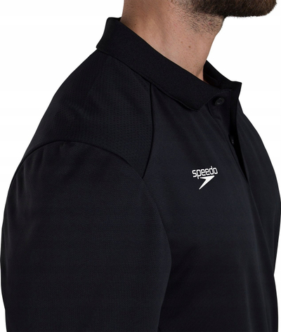 Bluzë polo Speedo Club Dry, sportive, thahet shpejt, e zezë