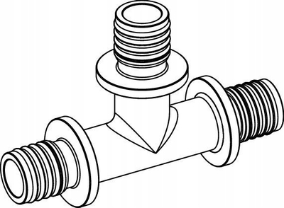 Tee reduktuese bronzi Tece 25 x 20 x 20mm, 90°