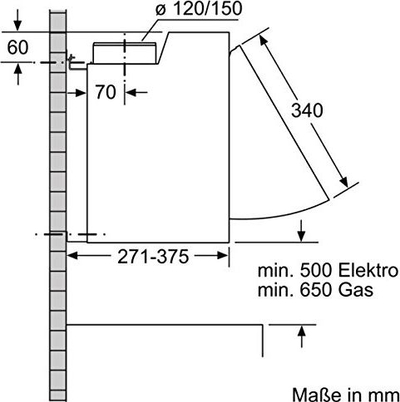 Kapak aspirimi Bosch DEM63AC00, 60cm, 360 m³/h, inox