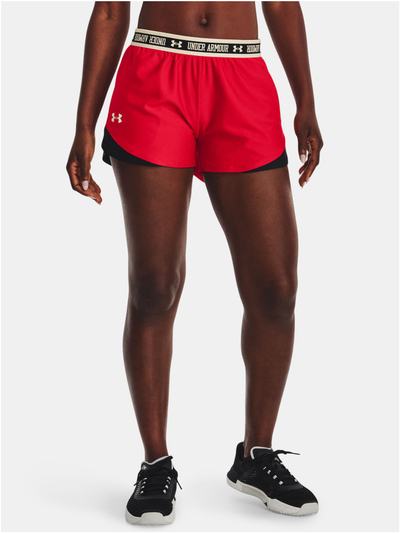 Pantallona të shkurtra sportive Under Armour Play Up, për femra, të kuqe
