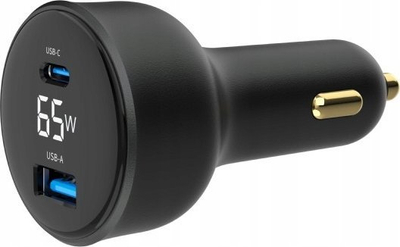 Karikues makine Gembird, 65W, USB C PD, ekran LCD, i zi