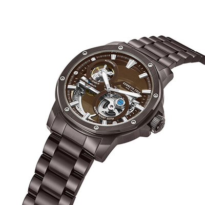 Orë për meshkuj Kenneth Cole Automatic Skeleton KCWGL0033704, e zezë