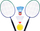 Set badminton Enero Short, raketa 46cm, për fëmijë, shumëngjyrësh