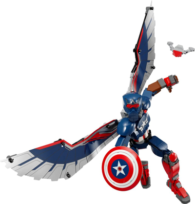Figurë ndërtuese Marvel Captain America, artikuluese, për fëmijë, shumëngjyrëshe