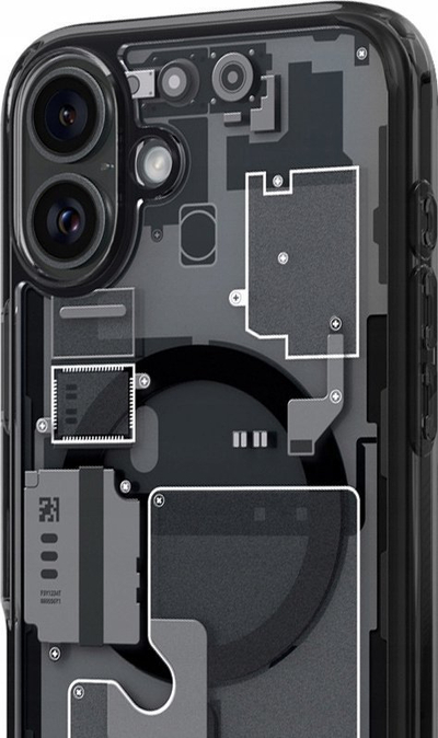 Kapak telefoni Spigen Ultra Hybrid MagSafe Zero One, për iPhone 16, transparent